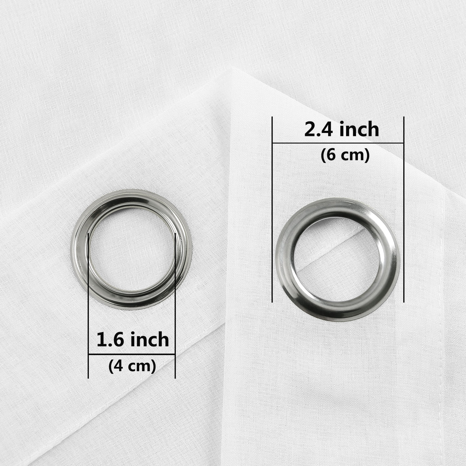 DWCN Faux Linen Sheer Curtains, Grommet Voile Window Curtain - DWCN UK