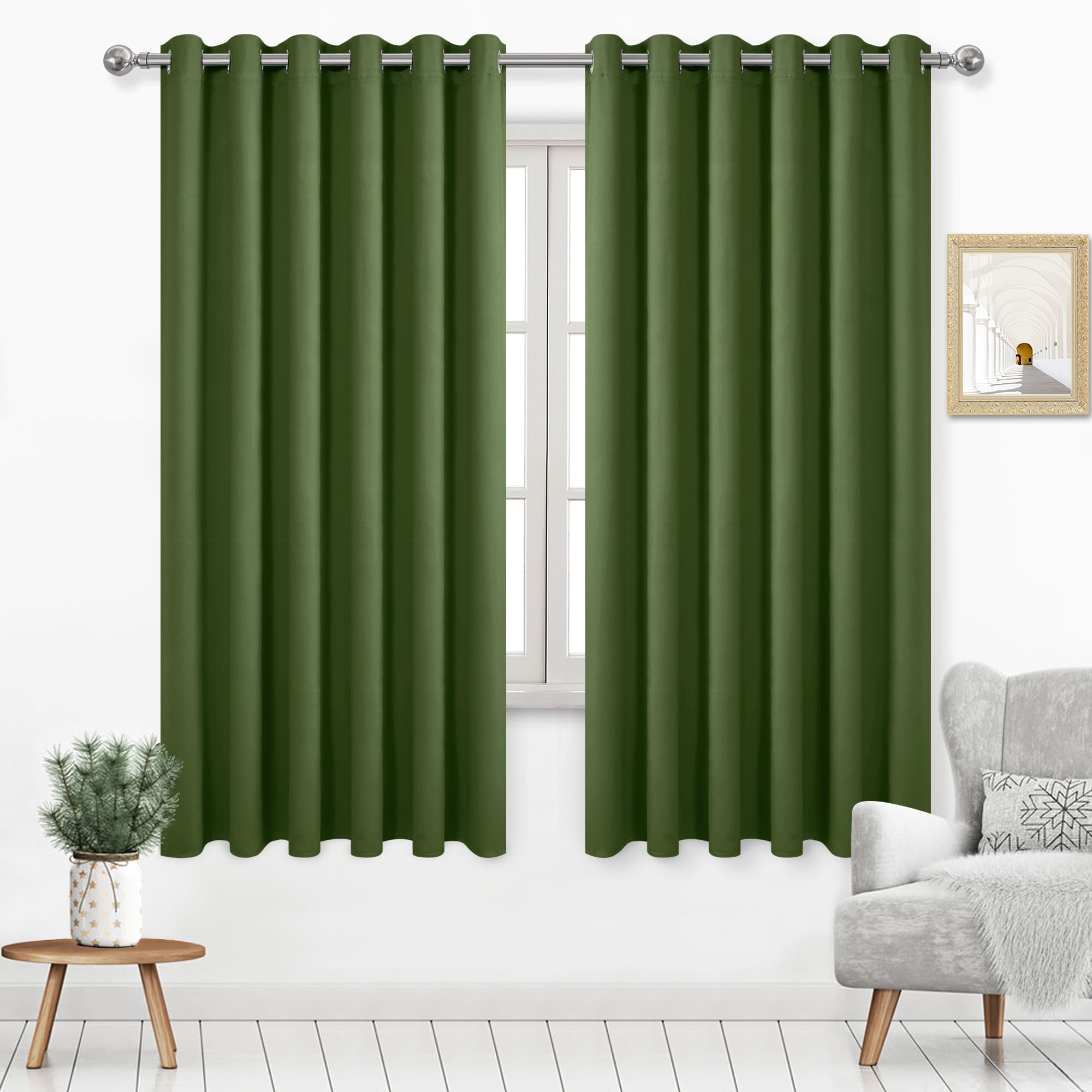 DWCN Thermal Blackout Curtains, Solid Grommet,  2 Panels - DWCN UK