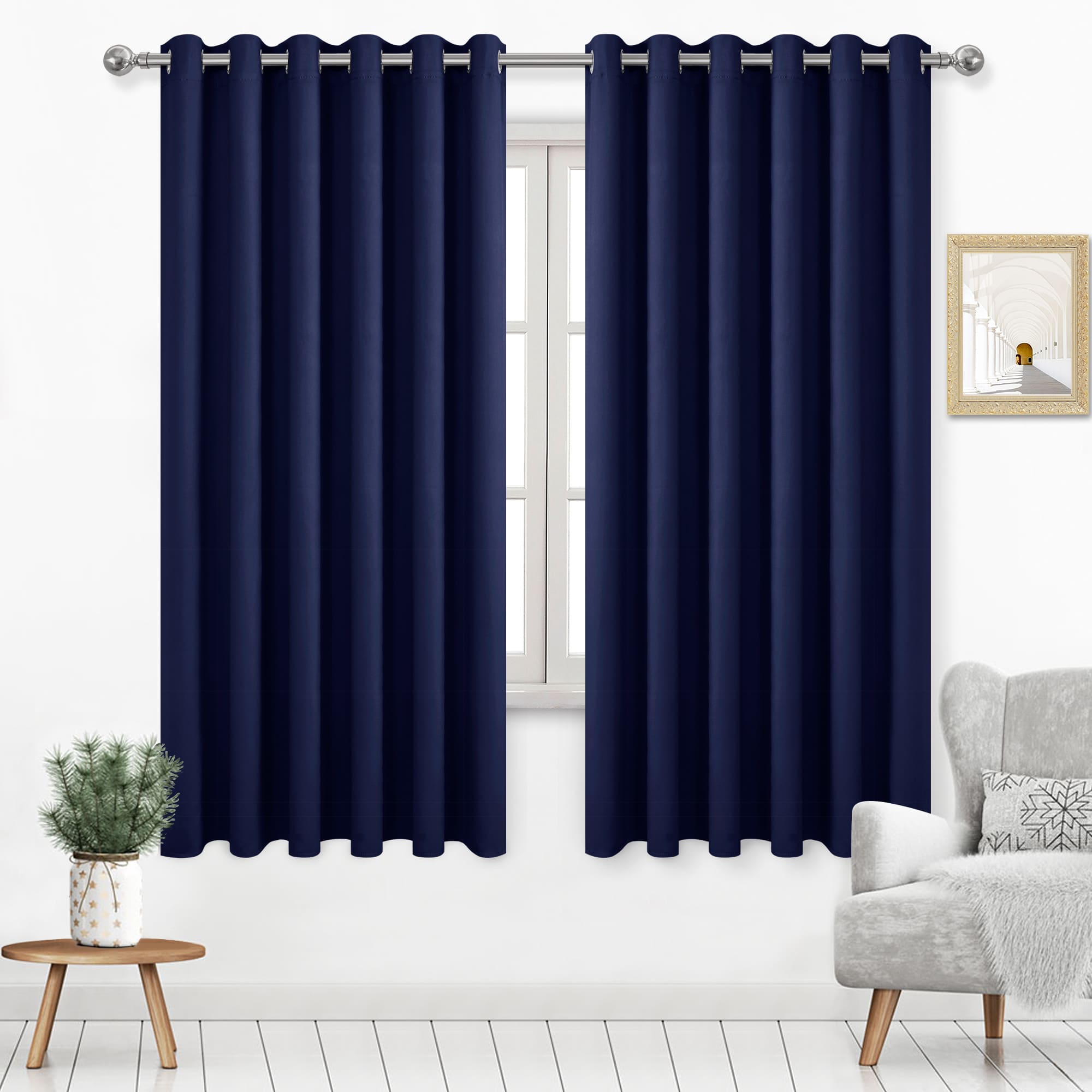 DWCN Thermal Blackout Curtains, Solid Grommet,  2 Panels - DWCN UK