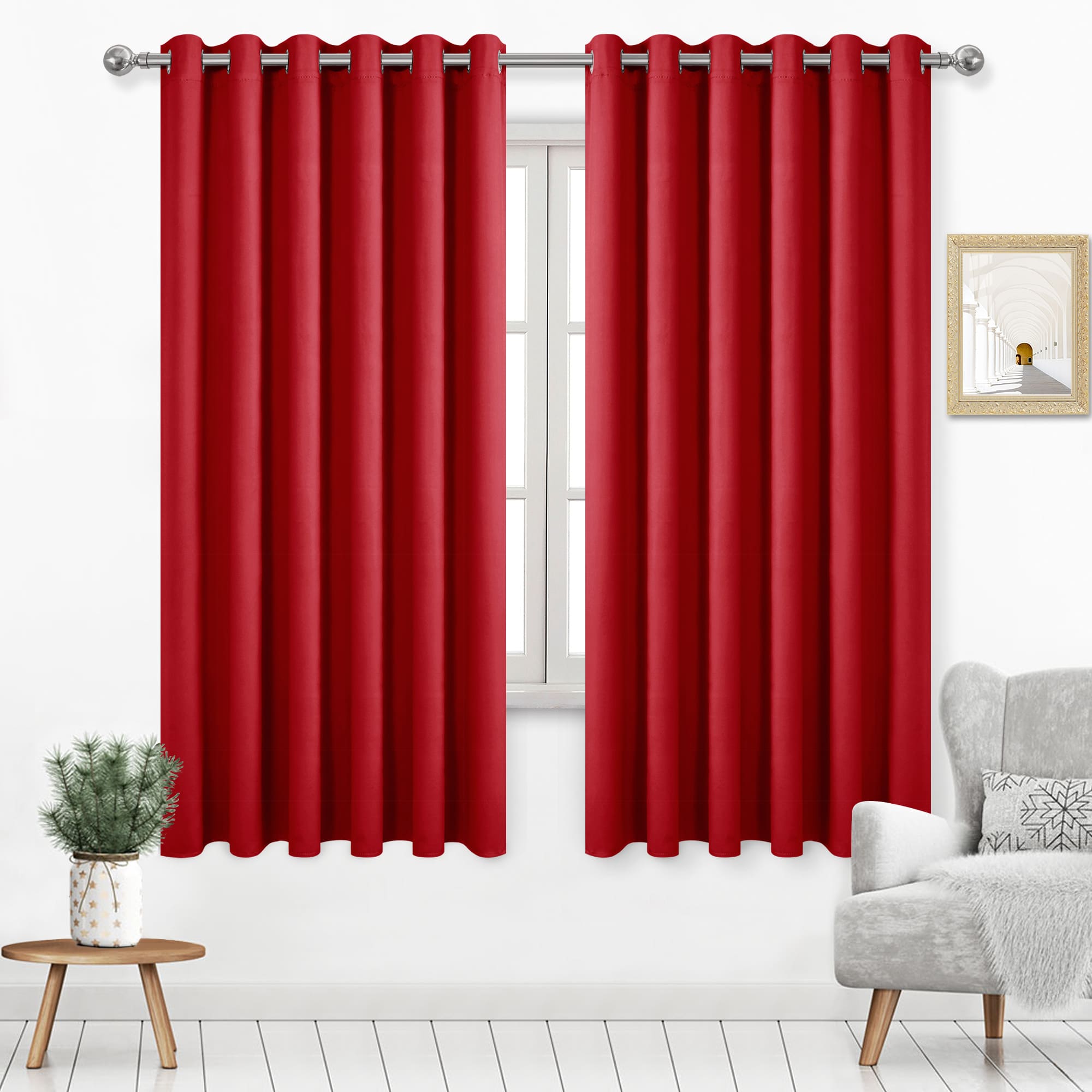 DWCN Thermal Blackout Curtains, Solid Grommet,  2 Panels - DWCN UK
