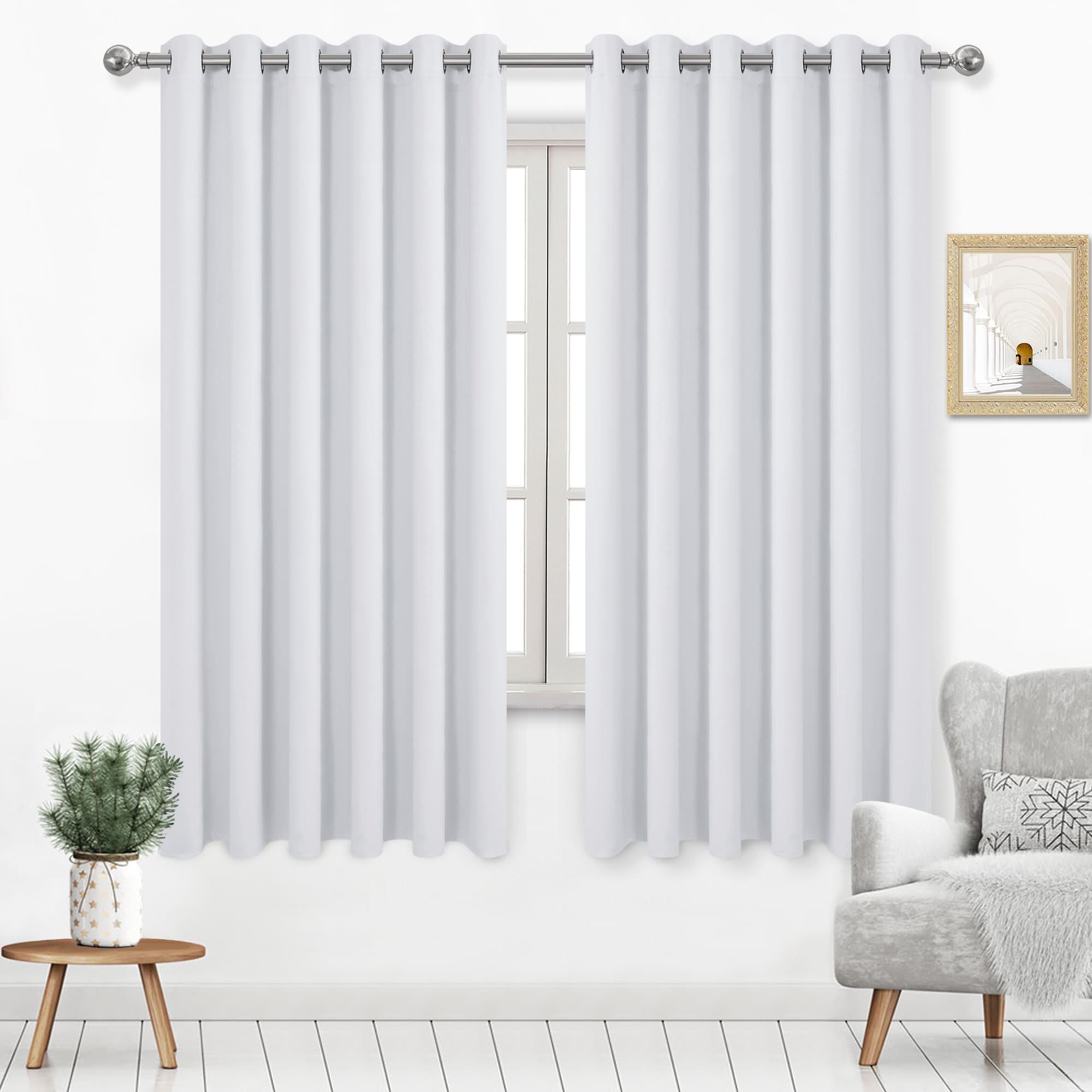 DWCN Thermal Blackout Curtains, Solid Grommet,  2 Panels - DWCN UK