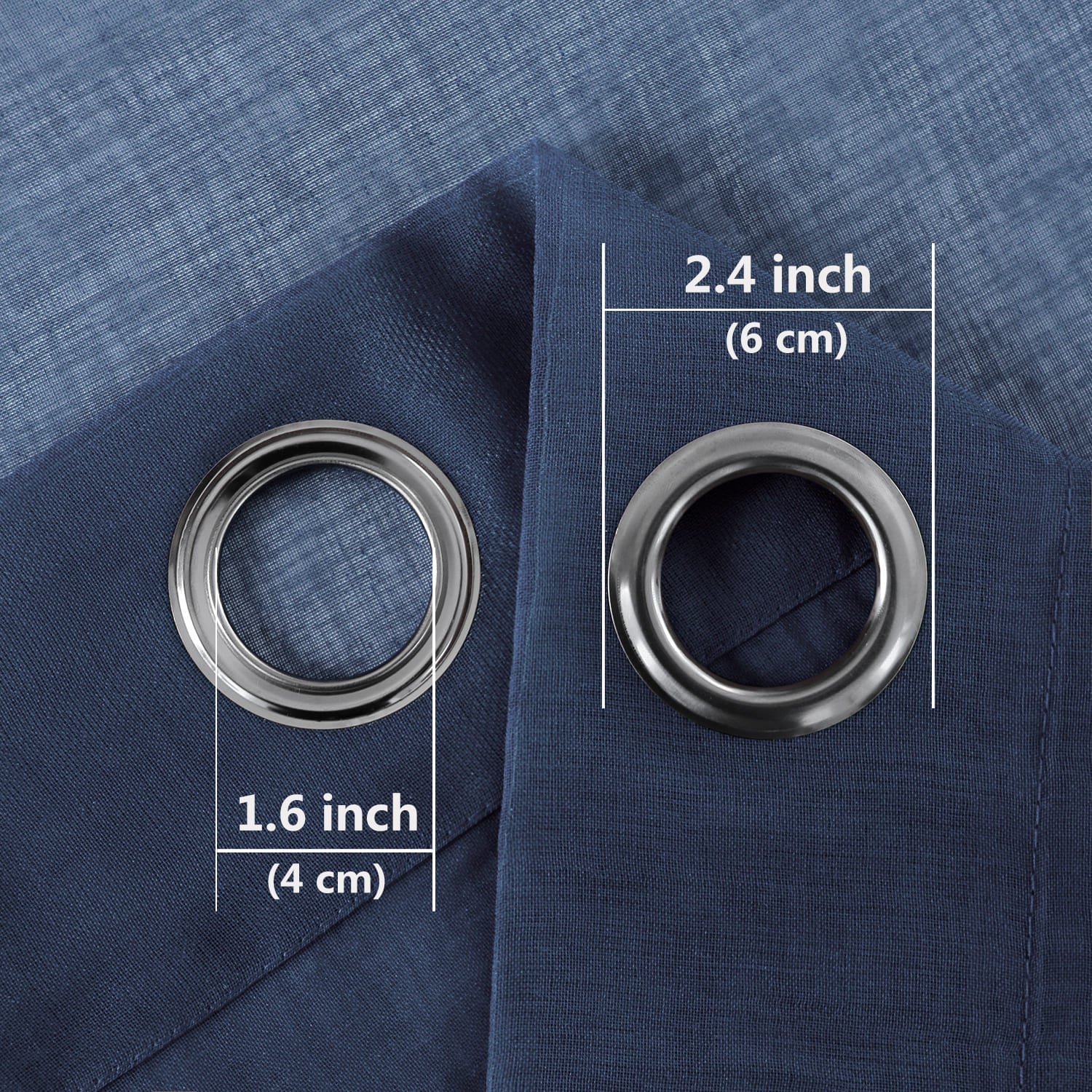 DWCN Faux Linen Sheer Curtains, Grommet Voile Window Curtain - DWCN UK