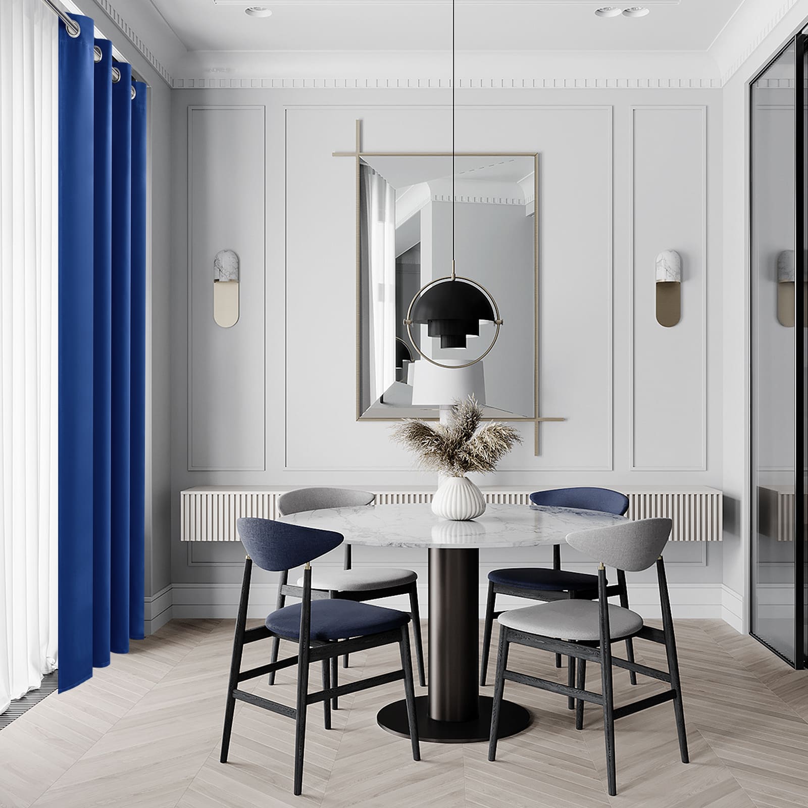 DWCN Thermal Blackout Curtains, Solid Grommet,  2 Panels - DWCN UK