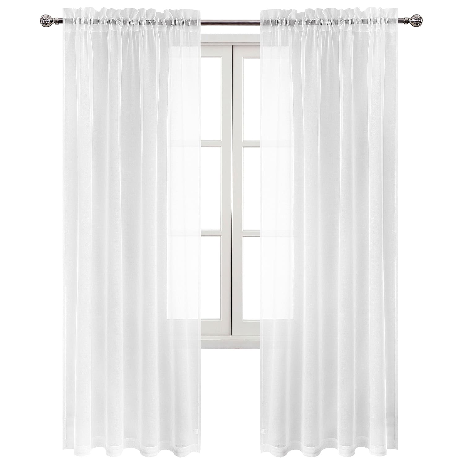 DWCN Rod Pocket Sheer Curtains - DWCN UK
