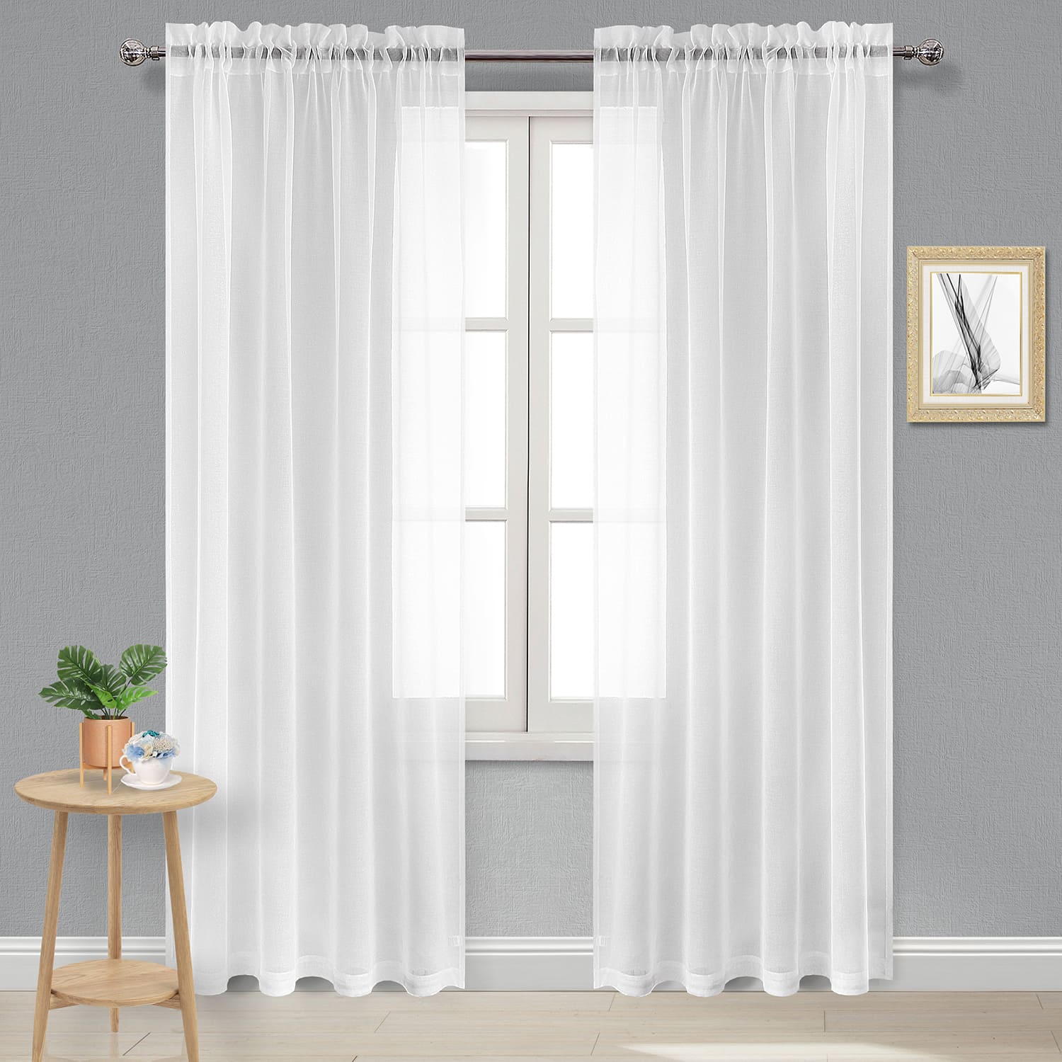 DWCN Rod Pocket Sheer Curtains - DWCN UK