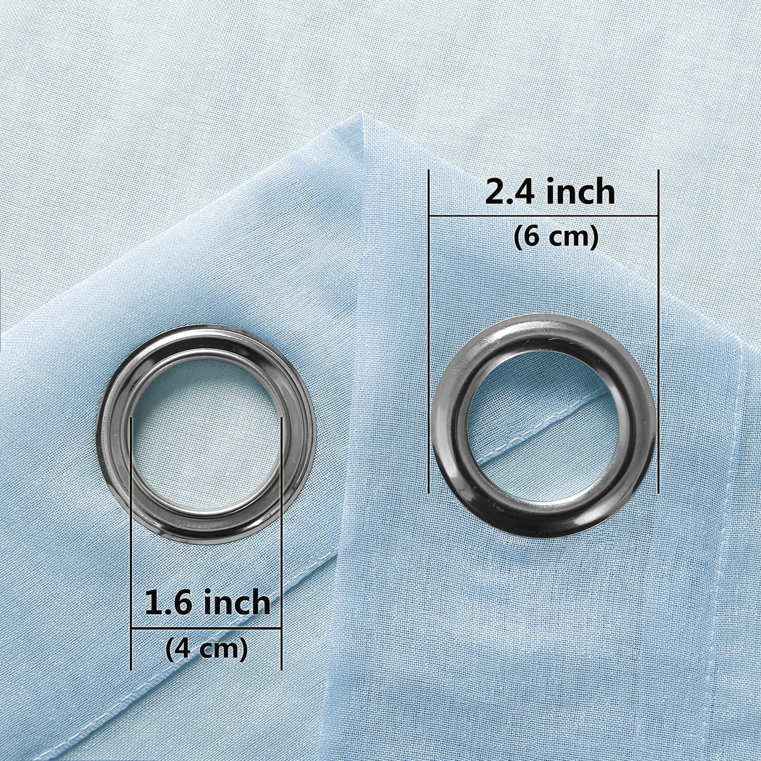 DWCN Faux Linen Sheer Curtains, Grommet Voile Window Curtain - DWCN UK