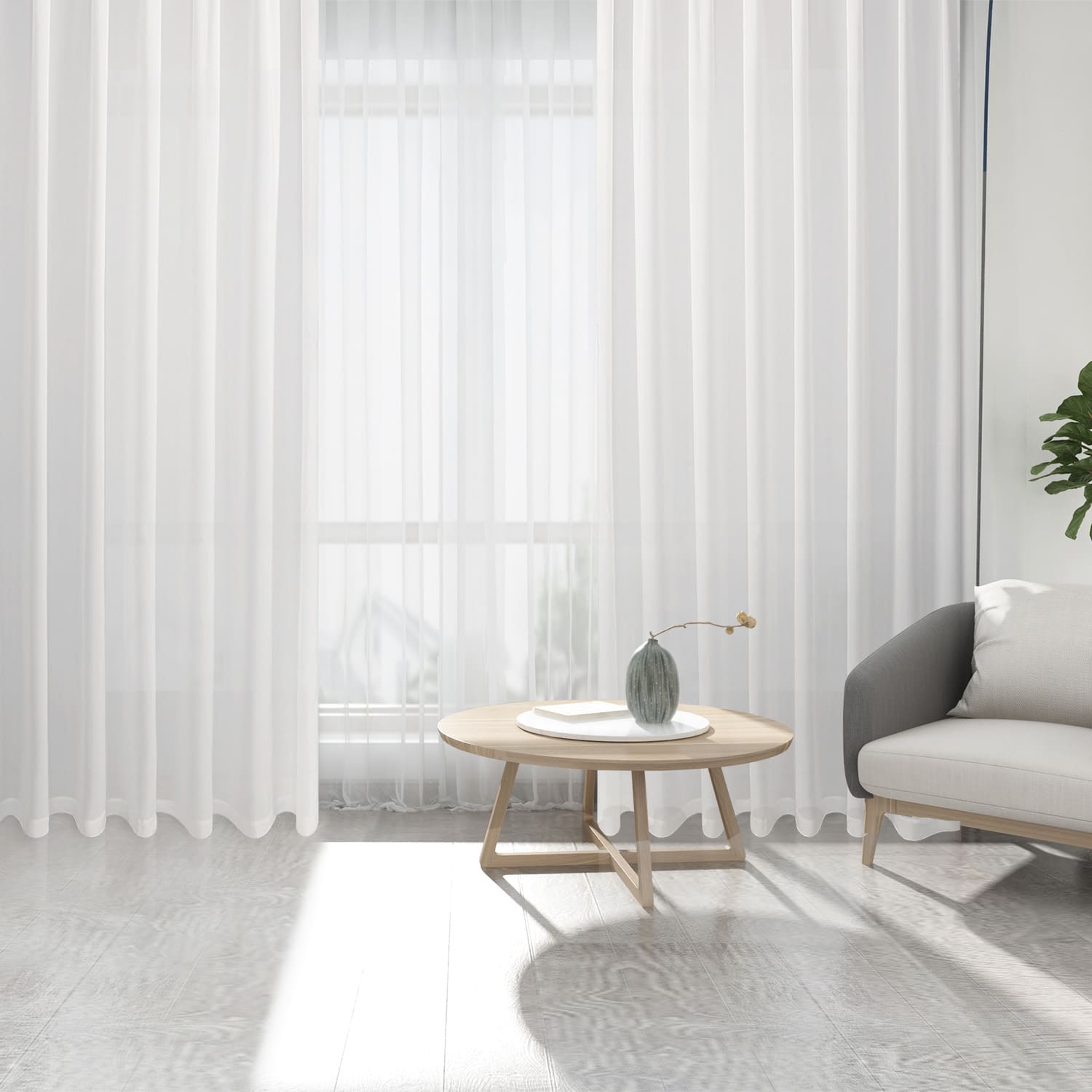 DWCN Rod Pocket Sheer Curtains - DWCN UK