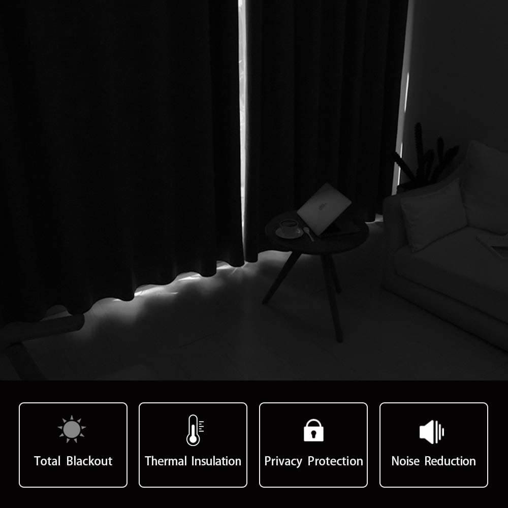 DWCN Thermal Blackout Curtains, Solid Grommet,  2 Panels - DWCN UK