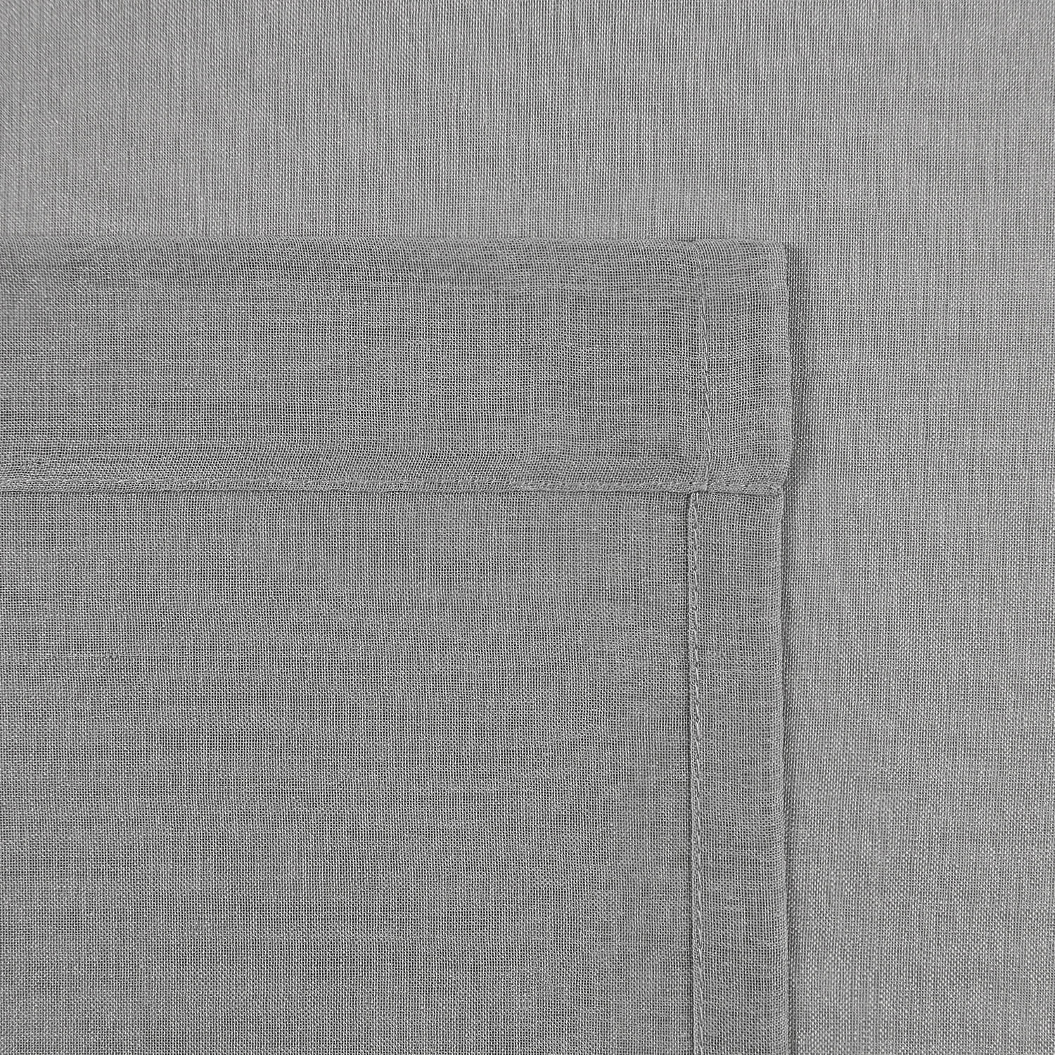 DWCN Faux Linen Sheer Curtains, Grommet Voile Window Curtain - DWCN UK