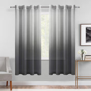 DWCN Gradient Sheer Curtains, Set of 2 Panels