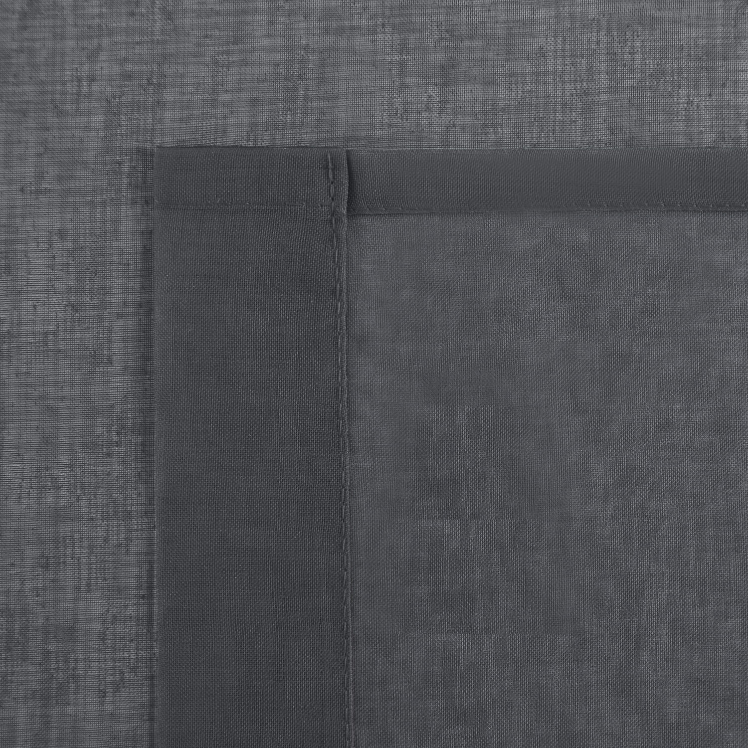 DWCN Faux Linen Sheer Curtains, Grommet Voile Window Curtain - DWCN UK