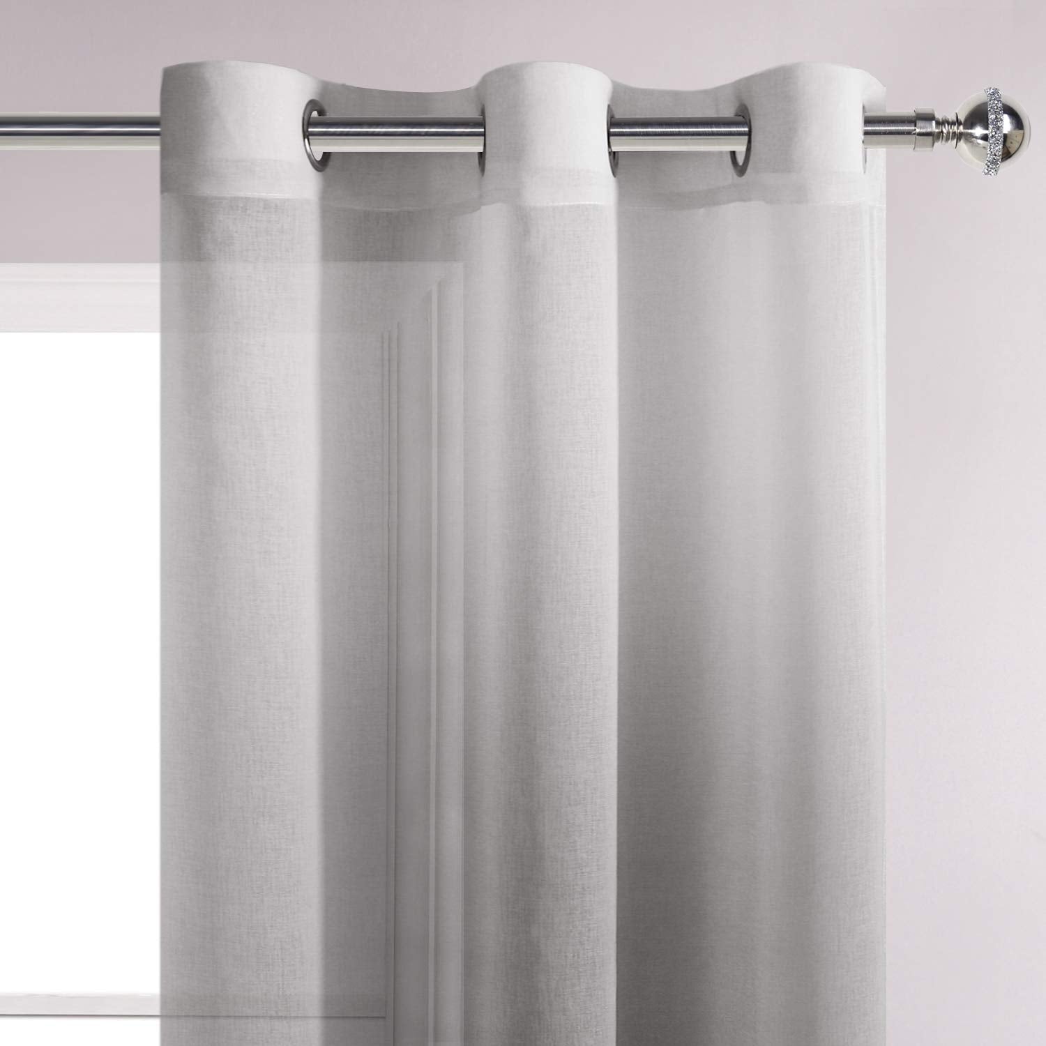 DWCN Gradient Sheer Curtains, Set of 2 Panels