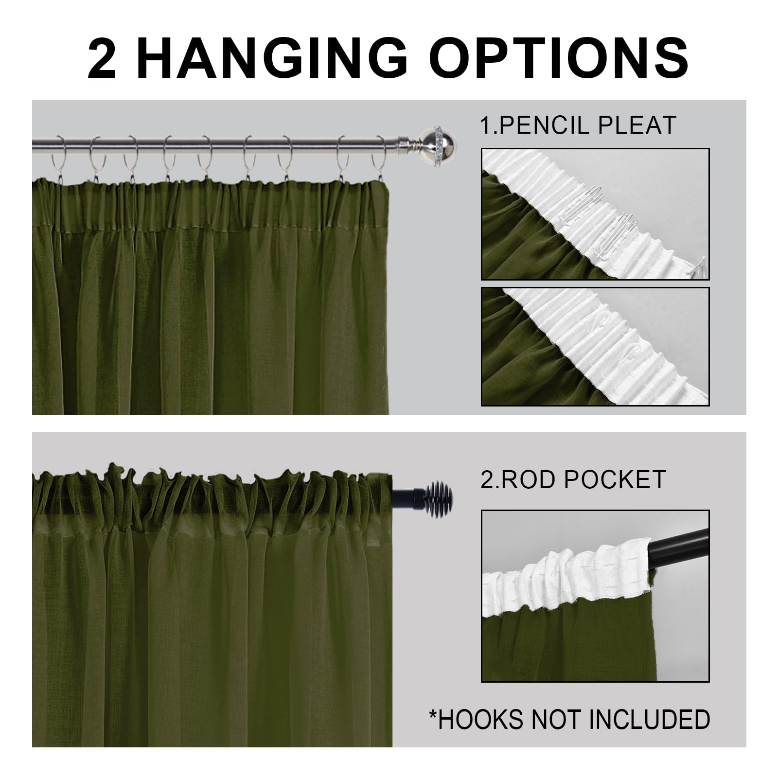 DWCN Sheer Curtains with Tiebacks - DWCN UK