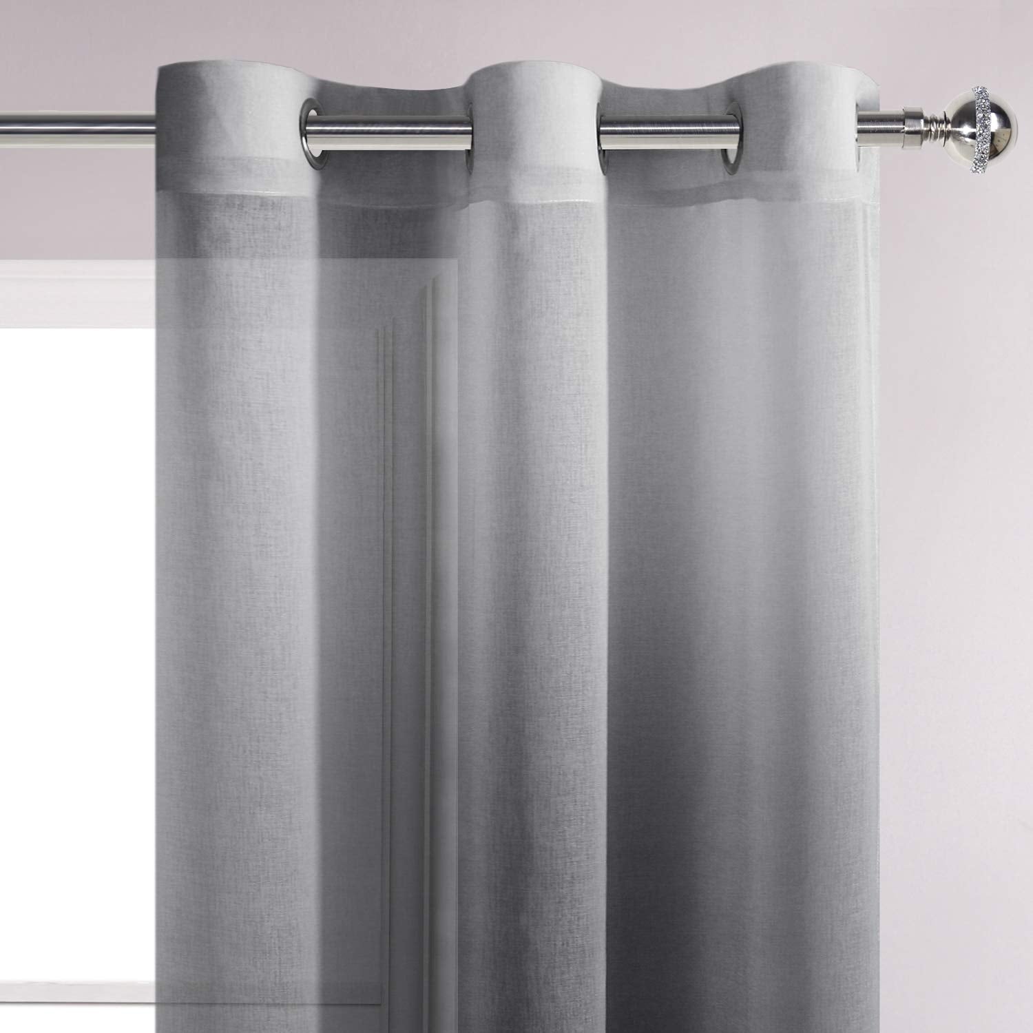DWCN Gradient Sheer Curtains, Set of 2 Panels