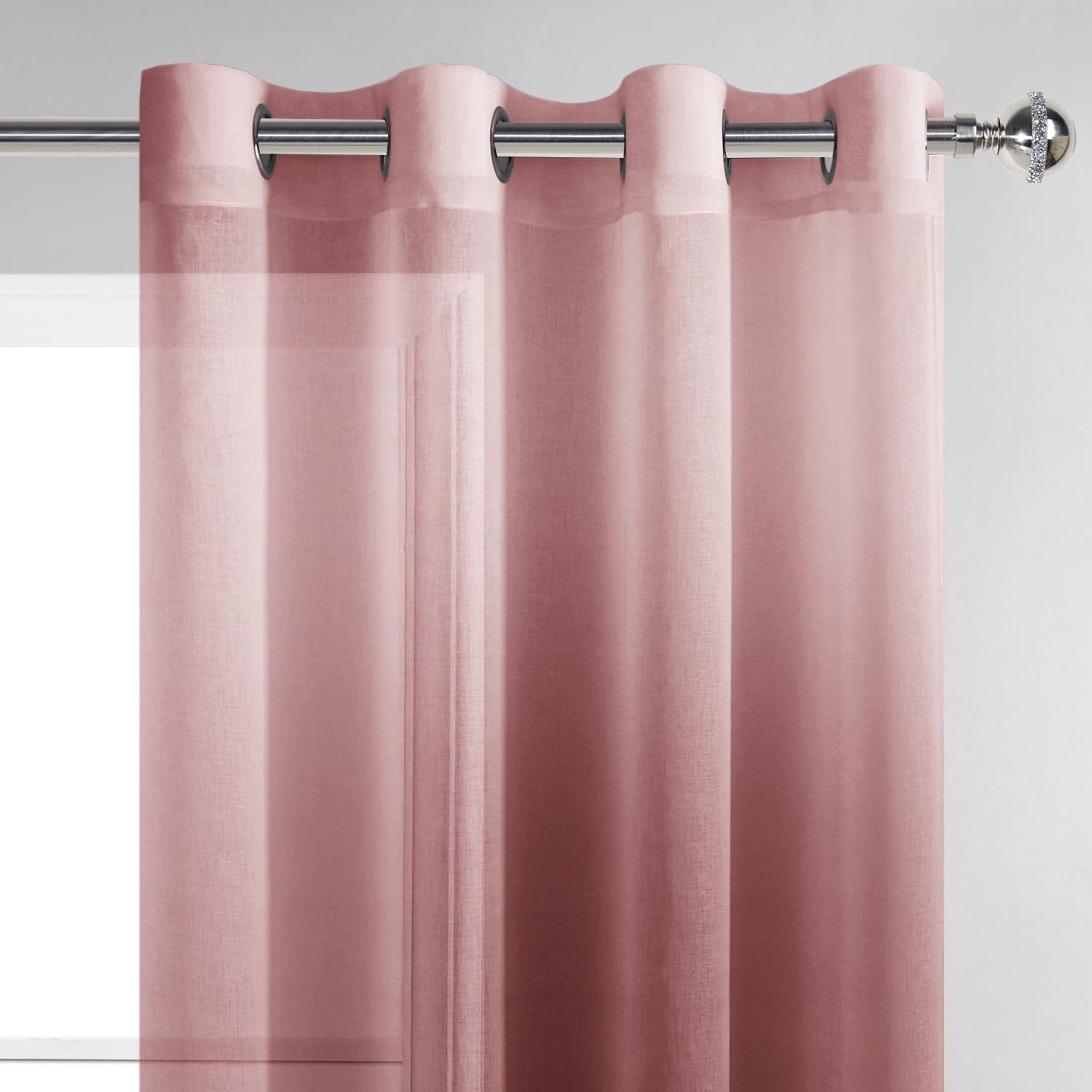 DWCN Gradient Sheer Curtains, Set of 2 Panels