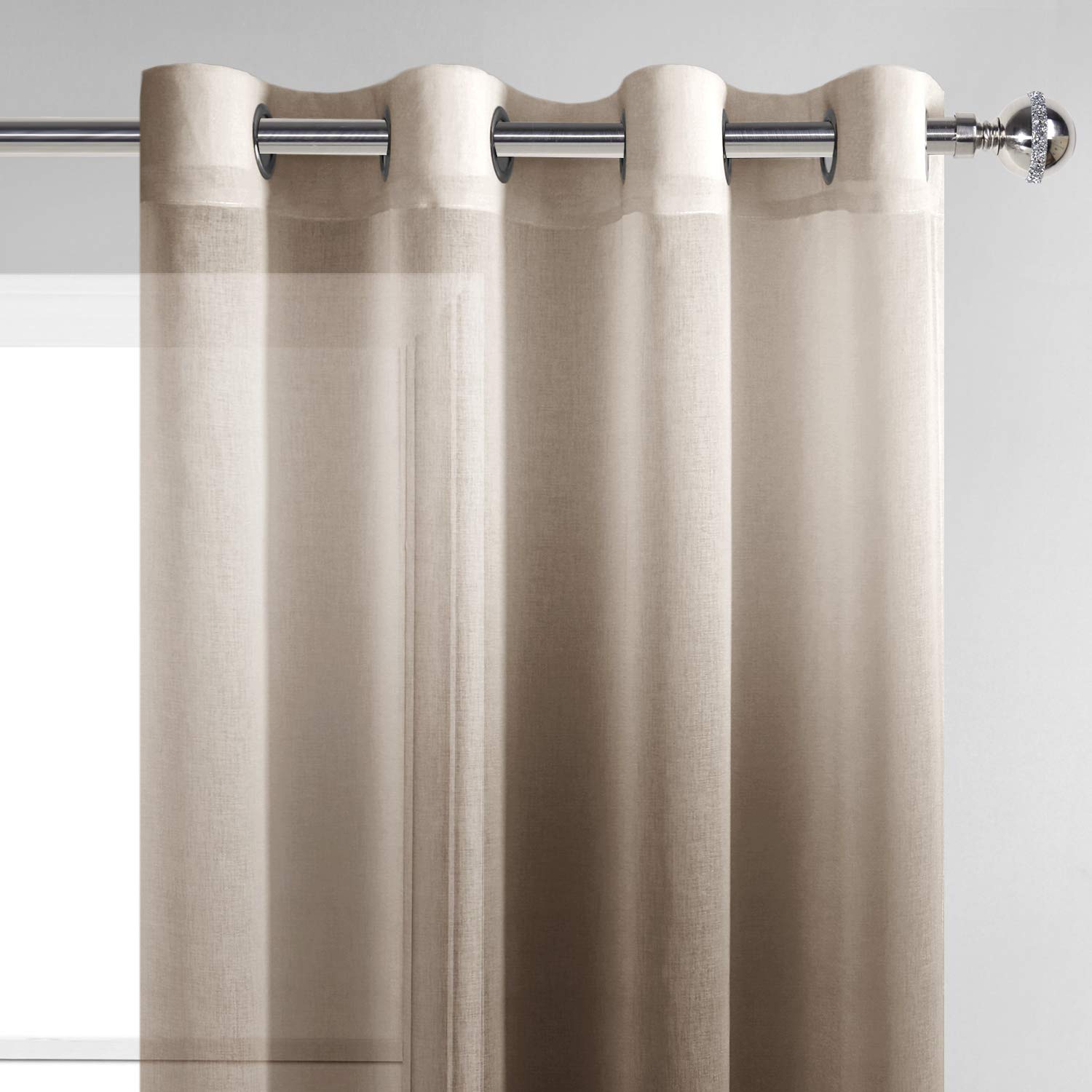 DWCN Gradient Sheer Curtains, Set of 2 Panels