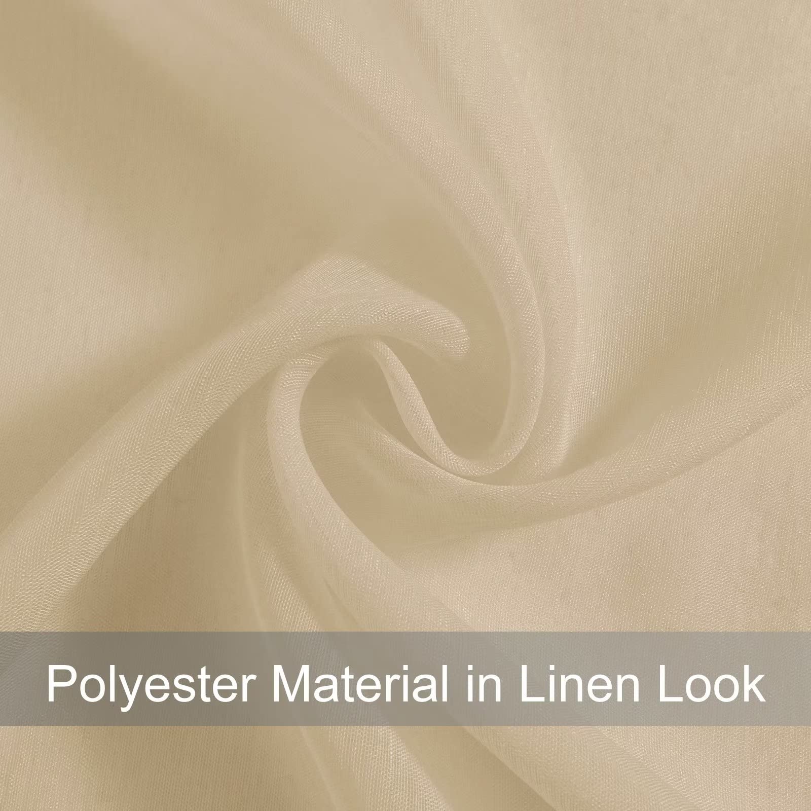 DWCN Grommet Sheer Curtains with Tiebacks - DWCN UK