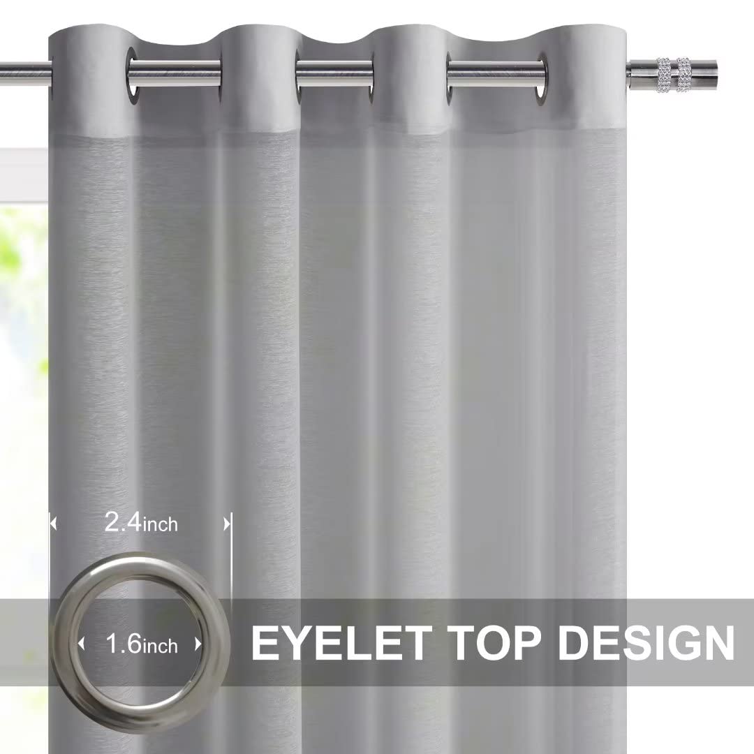 DWCN Grommet Sheer Curtains with Tiebacks - DWCN UK