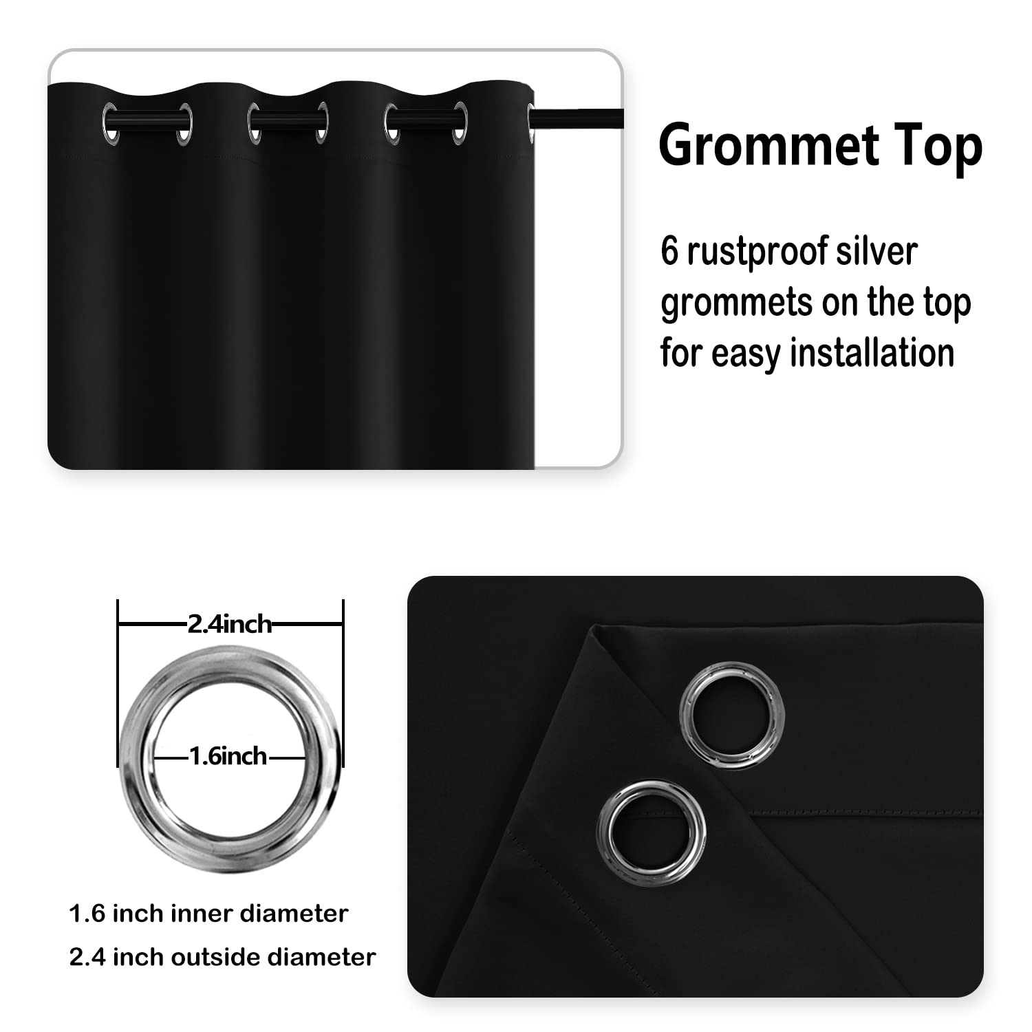 DWCN Grommet Blackout Curtains - DWCN UK