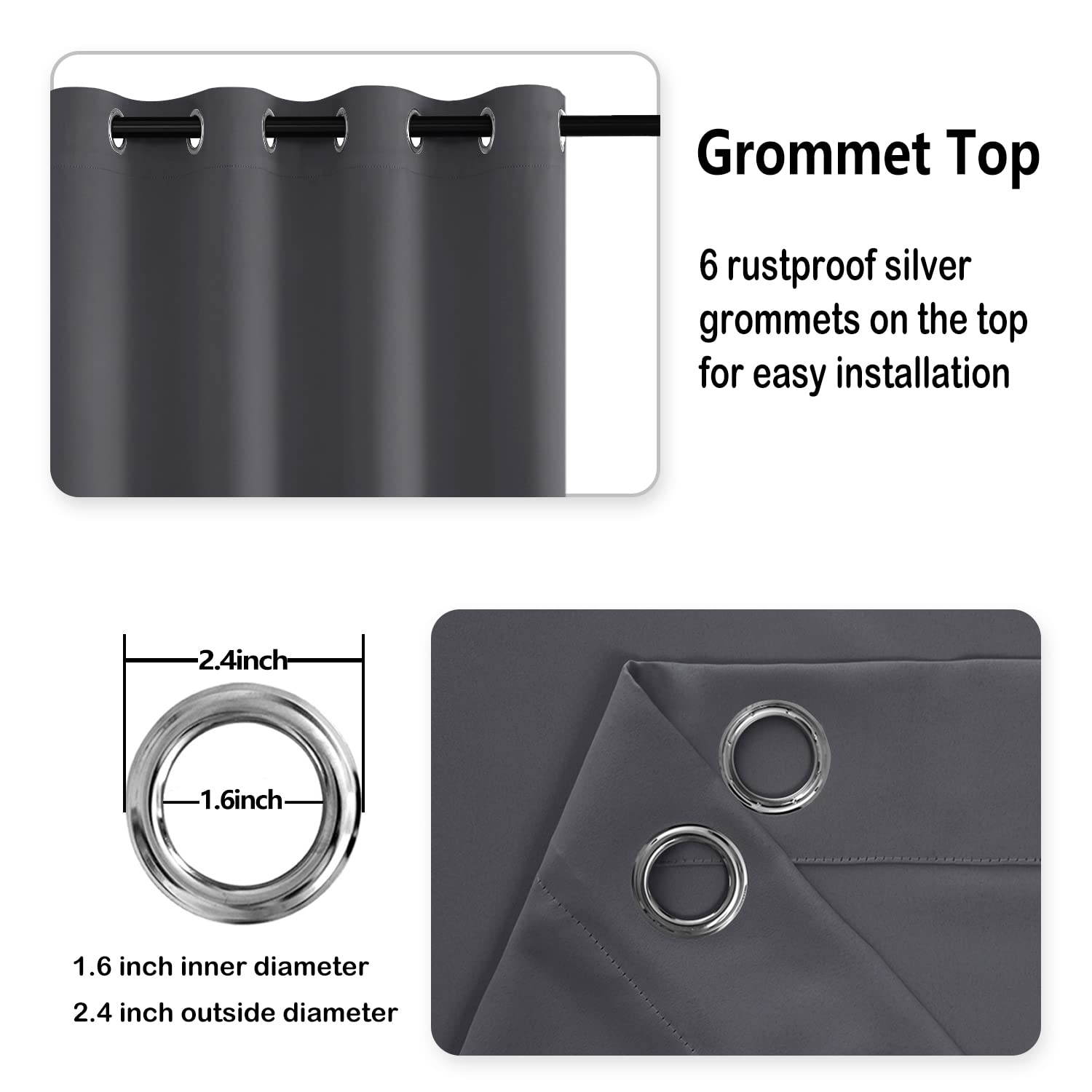 DWCN Grommet Blackout Curtains - DWCN UK