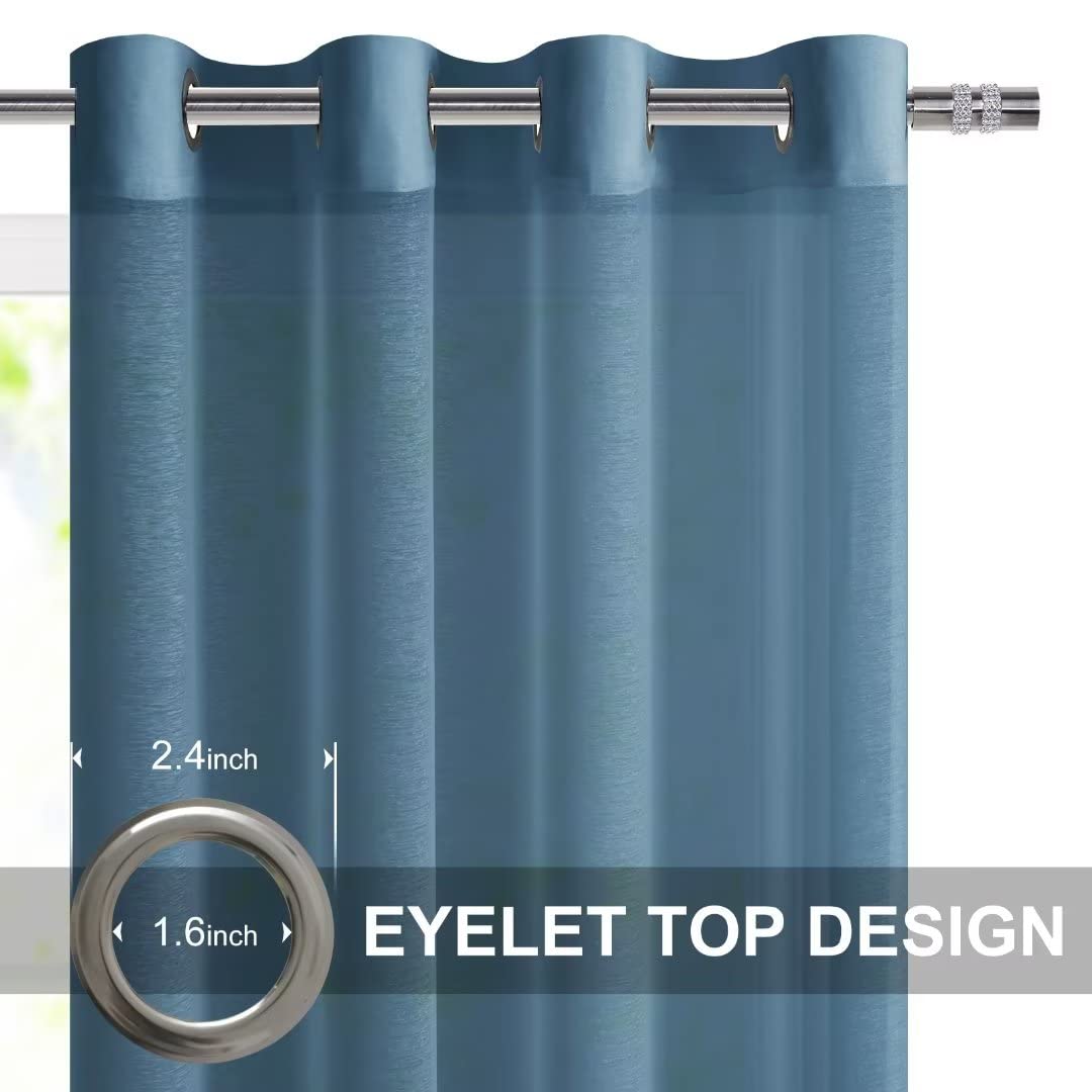 DWCN Grommet Sheer Curtains with Tiebacks - DWCN UK