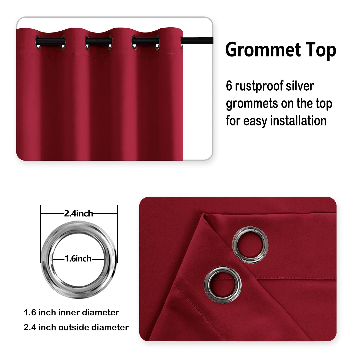 DWCN Grommet Blackout Curtains - DWCN UK