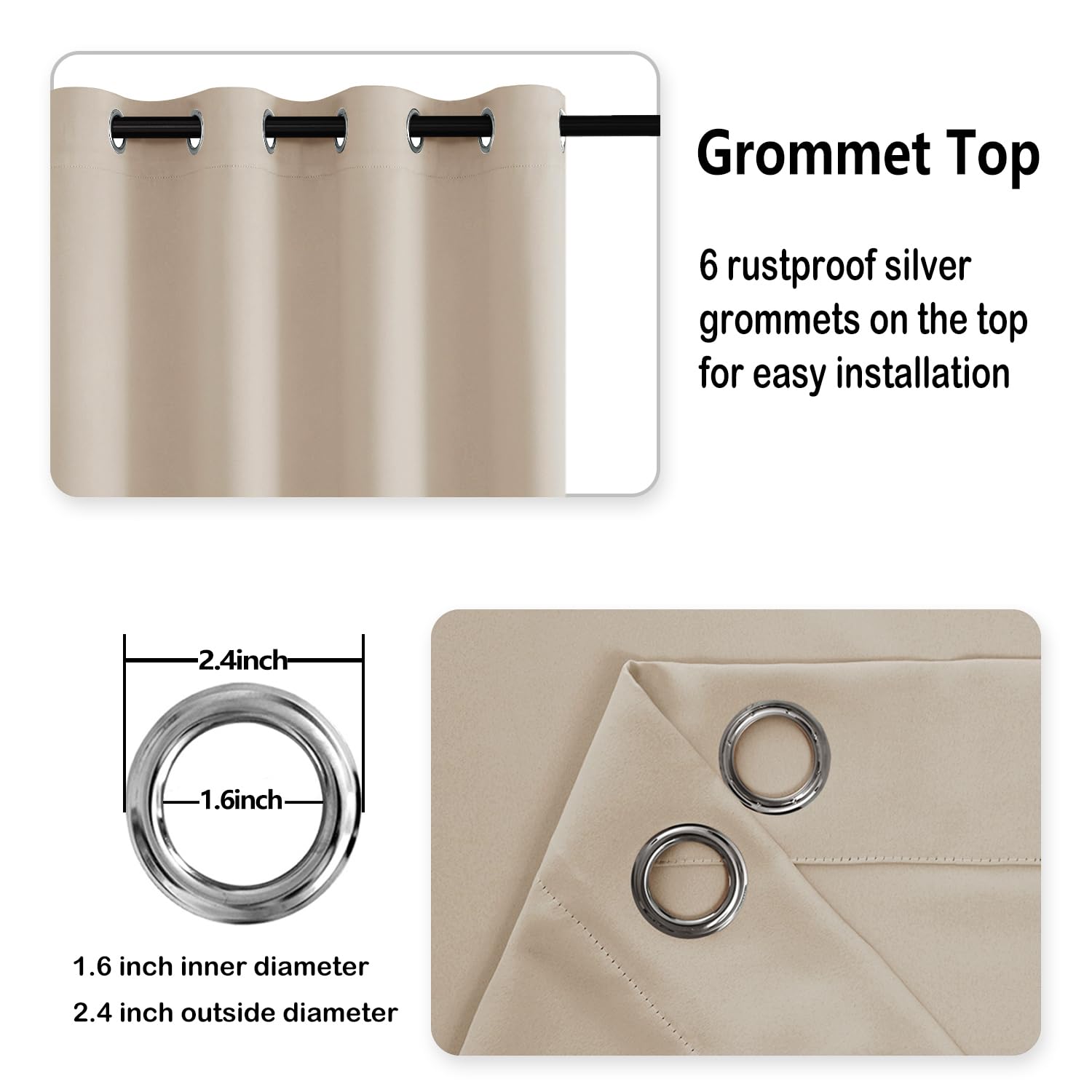 DWCN Grommet Blackout Curtains - DWCN UK