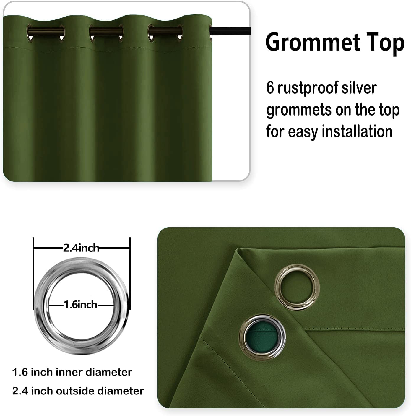 DWCN Grommet Blackout Curtains - DWCN UK