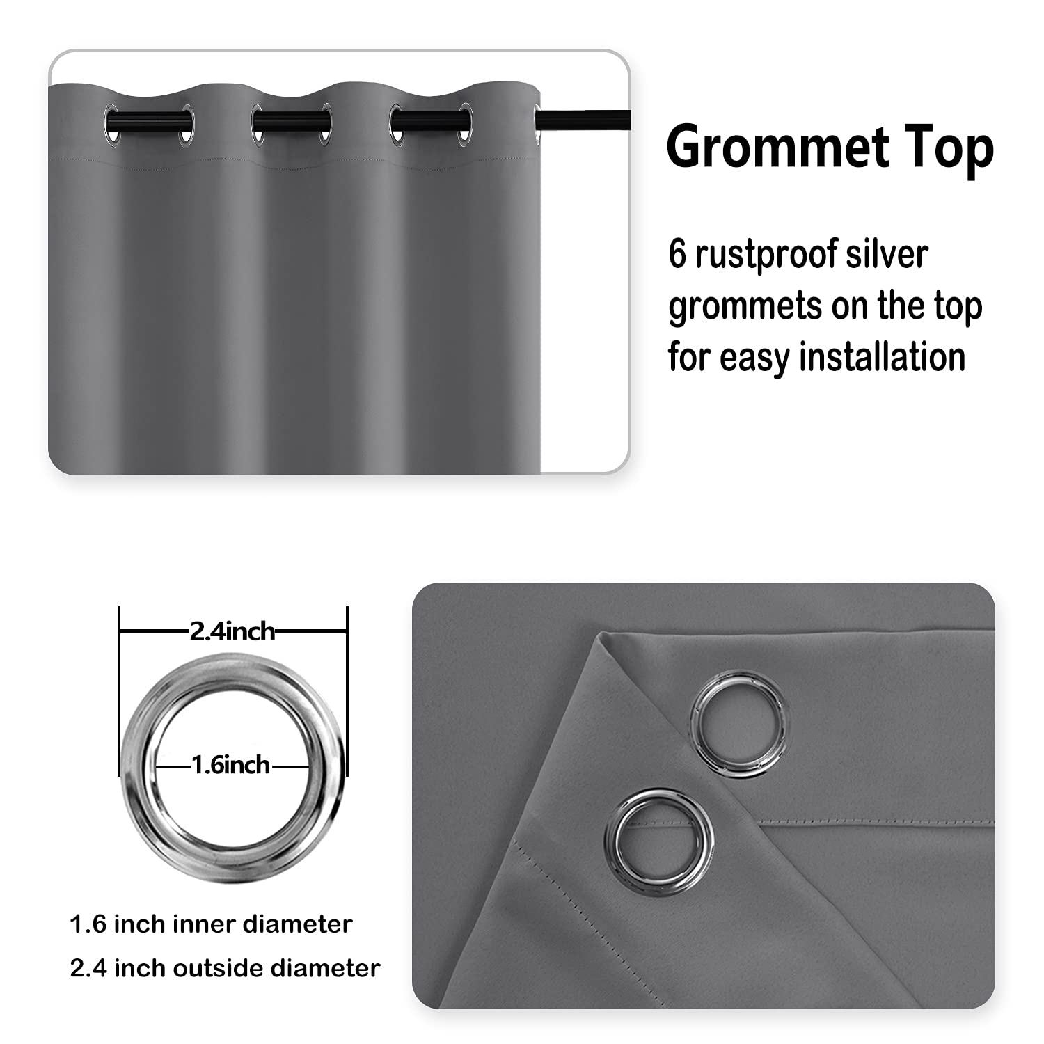 DWCN Grommet Blackout Curtains - DWCN UK