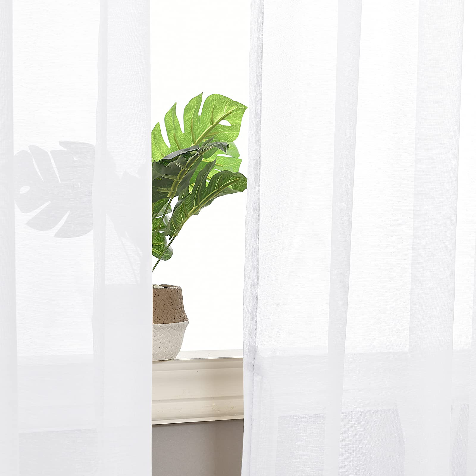 DWCN Grommet Sheer Curtains with Tiebacks - DWCN UK