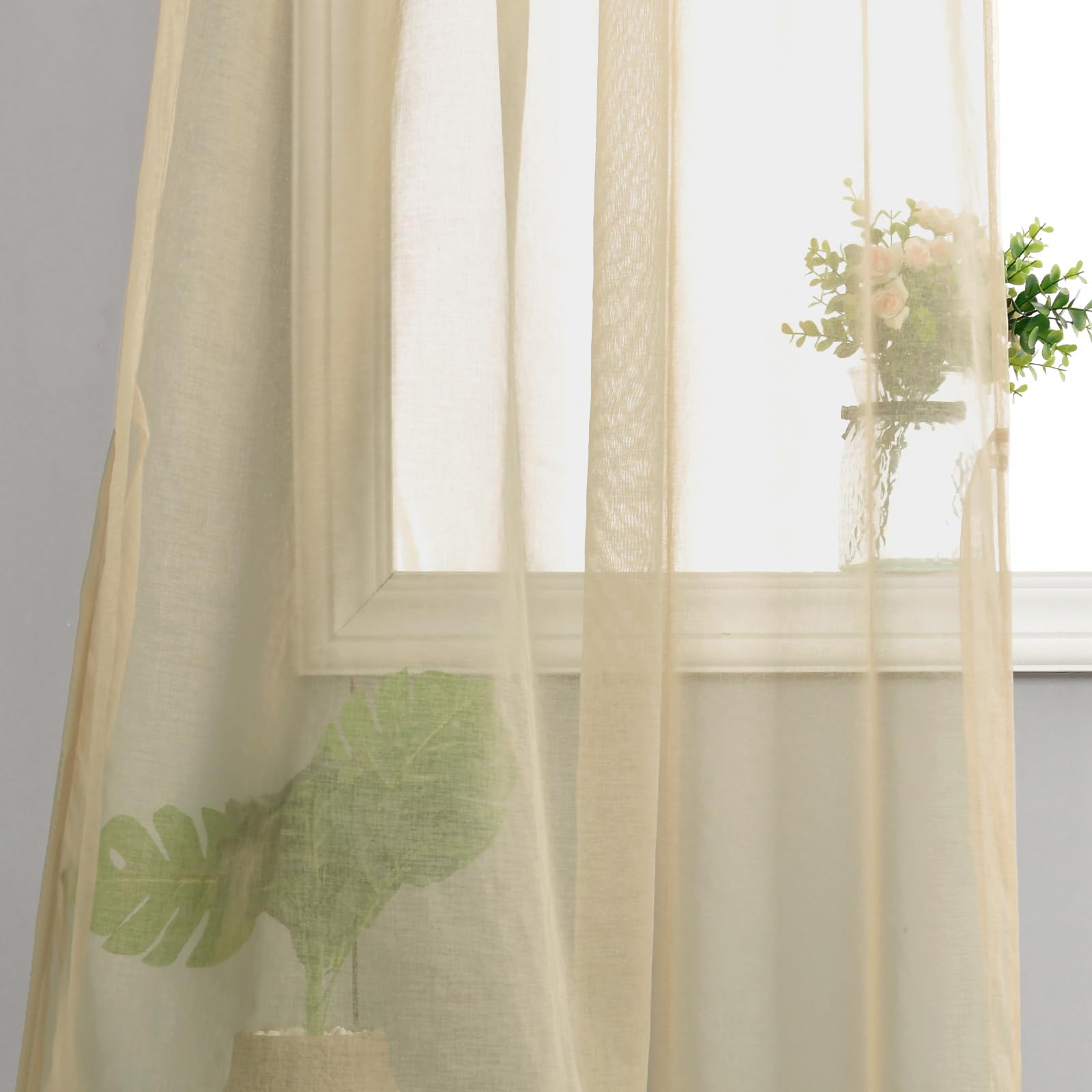 DWCN Sheer Curtains with Tiebacks - DWCN UK
