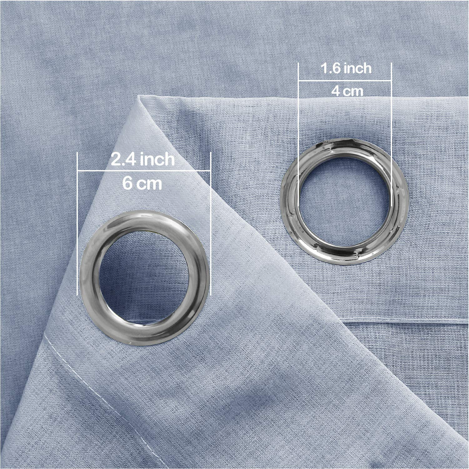 DWCN Gradient Sheer Curtains, Set of 2 Panels