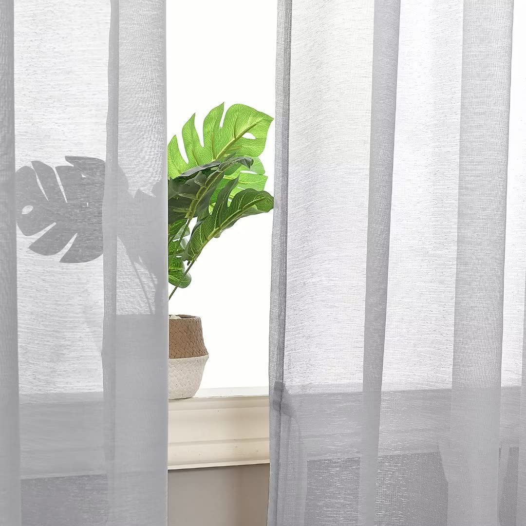 DWCN Grommet Sheer Curtains with Tiebacks - DWCN UK