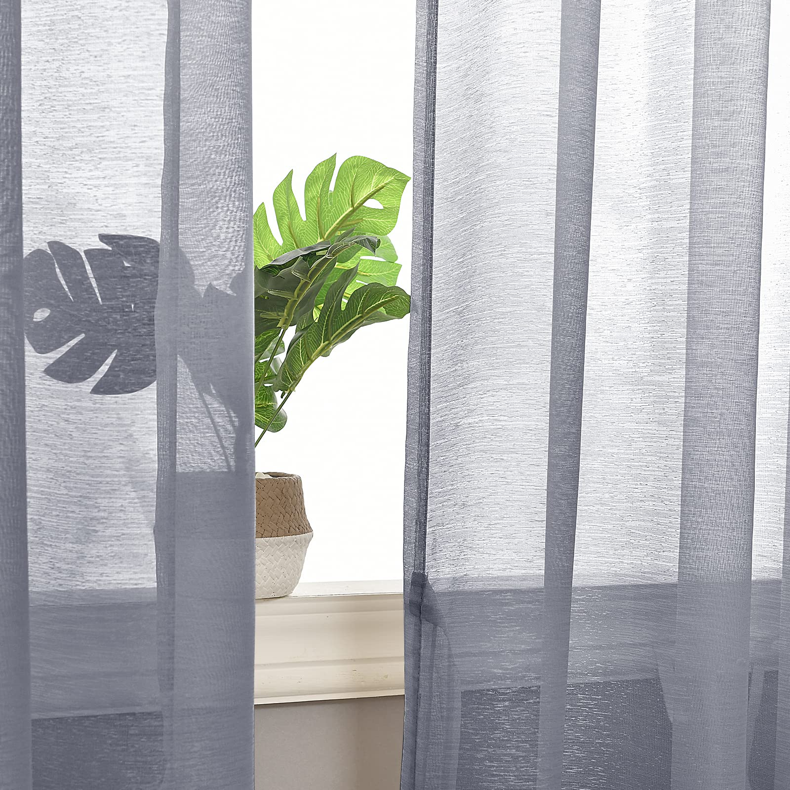 DWCN Grommet Sheer Curtains with Tiebacks - DWCN UK