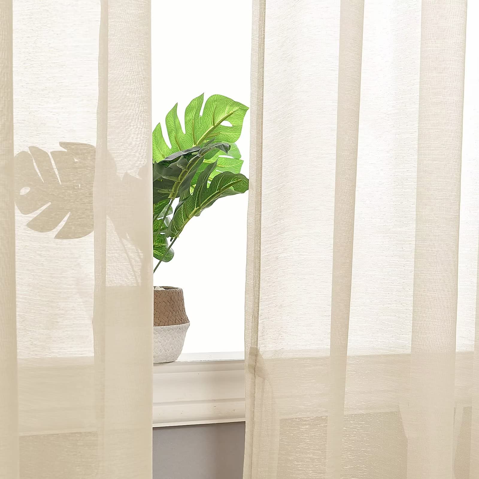 DWCN Grommet Sheer Curtains with Tiebacks - DWCN UK