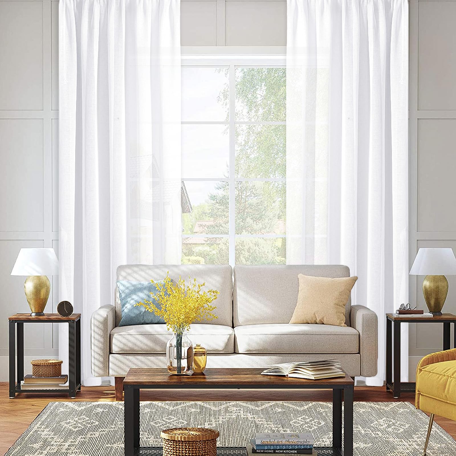 DWCN Sheer Curtains with Tiebacks - DWCN UK